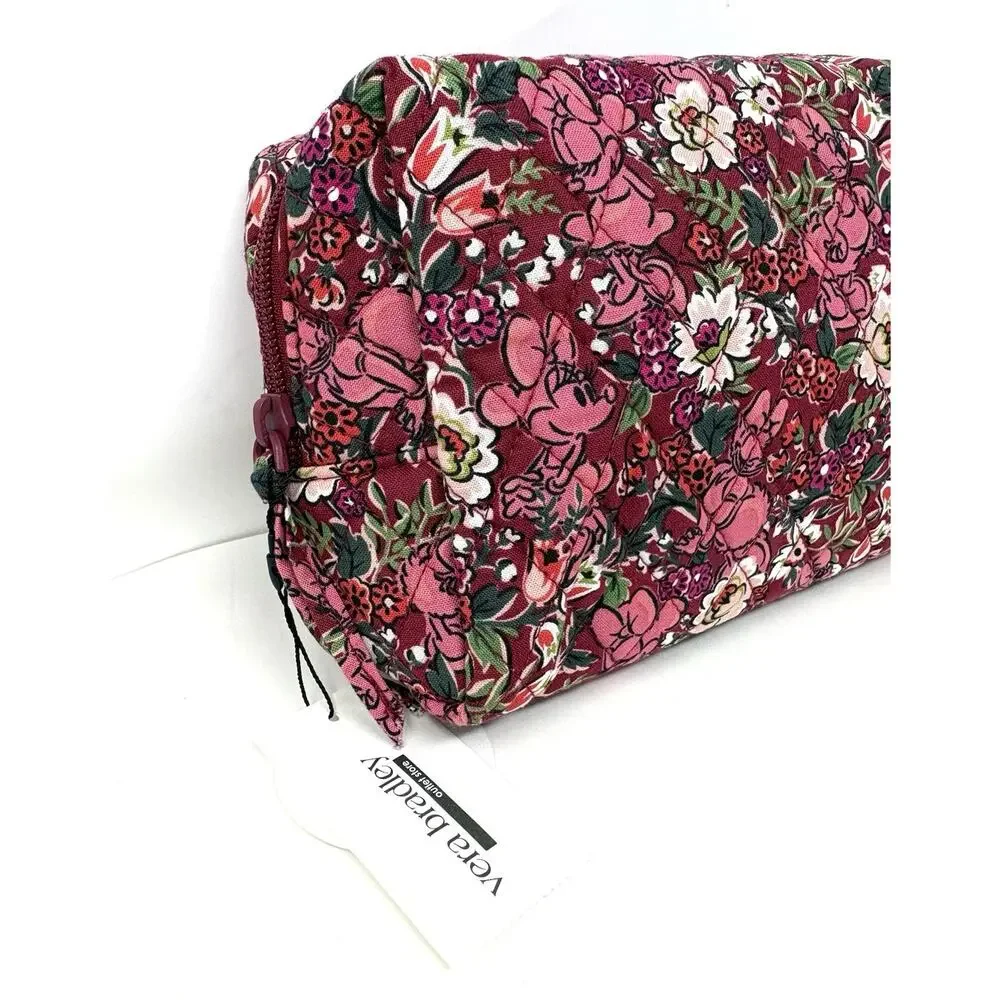 Vera Bradley Minnie Mouse Daisy Duck Makeup Essential Cosmetic Bag Hidden Hearts